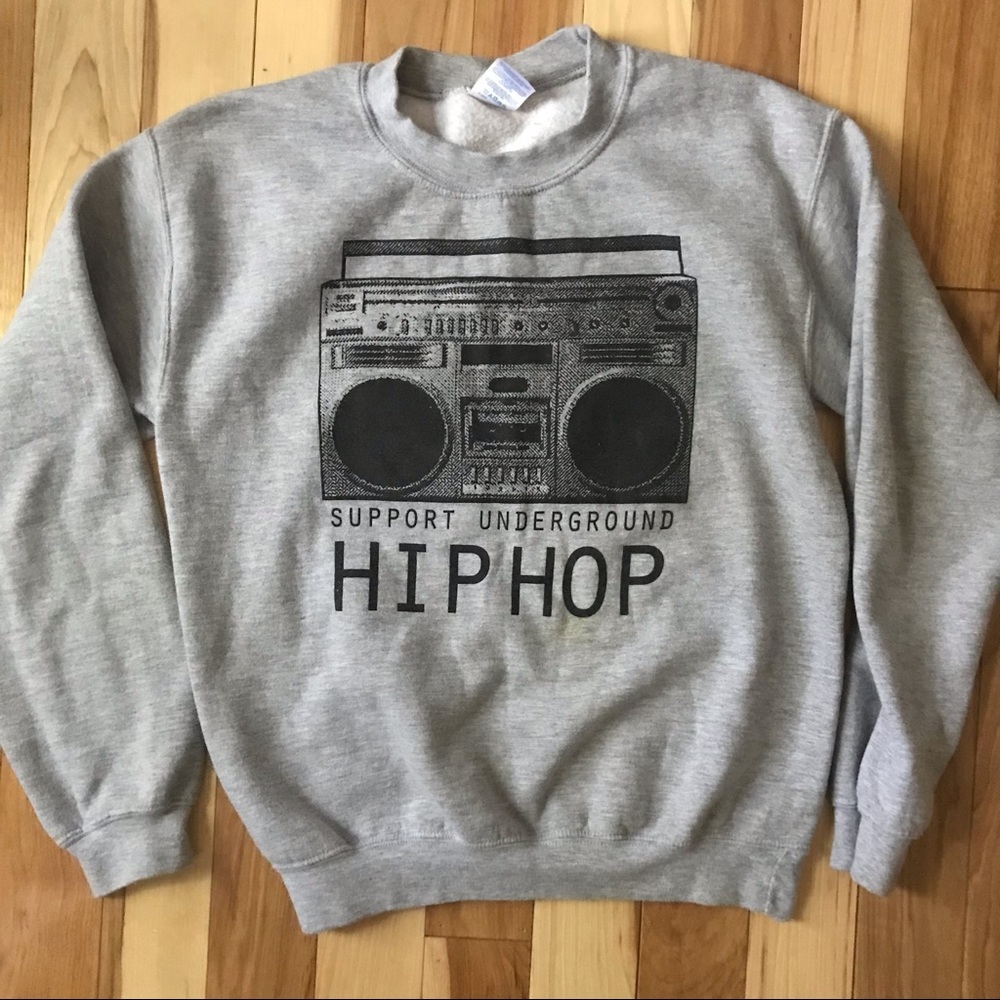 Grey sweatshirts